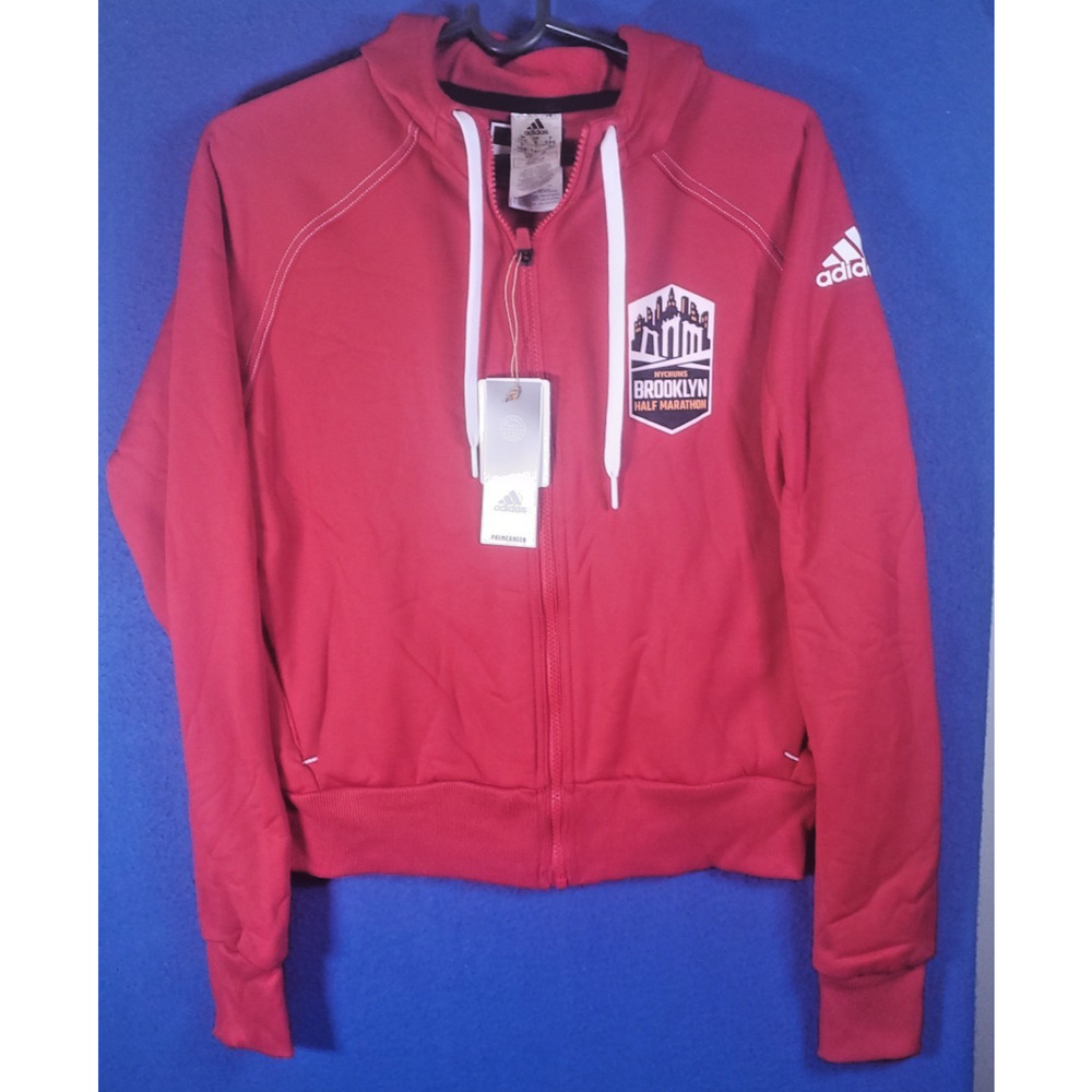 NWT Adidas Men's Small Stadium Sustainability Hoodie NYC BROOKLYN HALF MARATHON
